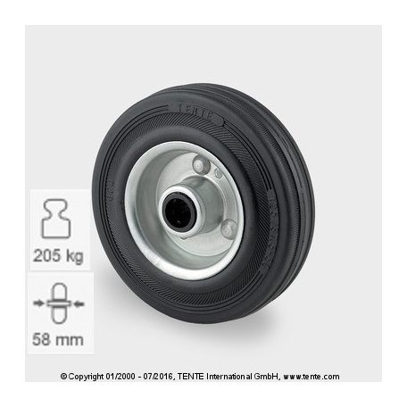 Tömörgumis Fémfelnis Alapkerék (200)