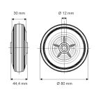 Tömörgumis fémfelnis alapkerék (80)