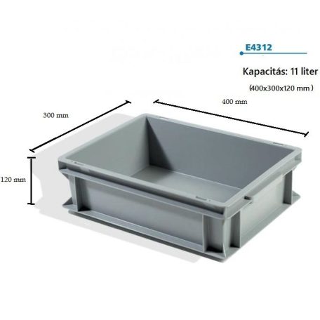 Euro Műanyag Láda 400X300X120
