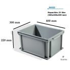 Euro Műanyag Láda 400X300X220