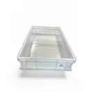 Euro Műanyag Láda 60X40X13 cm, fehér, erősített alj, zárt markolat