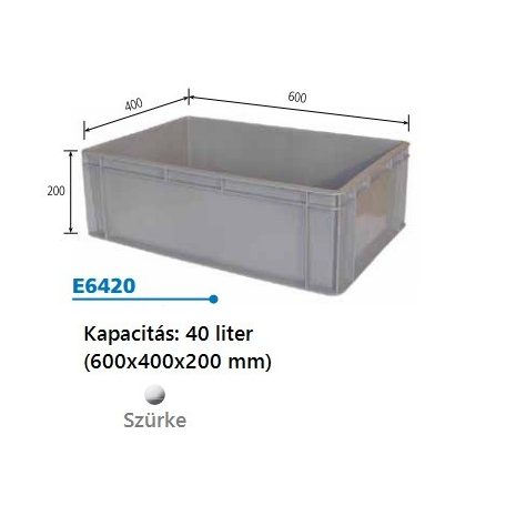 Euro Műanyag Láda 600X400X200