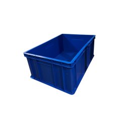   Euro Műanyag Láda 60X40X24 cm, kék, erősített alj, zárt markolat