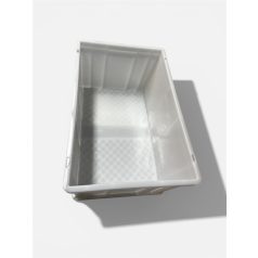   Euro Műanyag Láda 60X40X32 cm, fehér, erősített alj, zárt markolat, HDPE