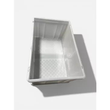   Euro Műanyag Láda 60X40X32 cm, fehér, erősített alj, zárt markolat, HDPE