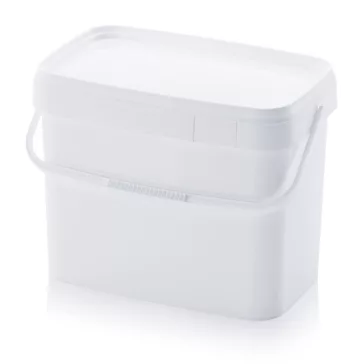 Vödör Fedéllel Négyszögletes, Műanyag fül 16,6l