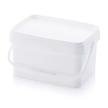 Vödör Fedéllel Négyszögletes, Műanyag fül 17l