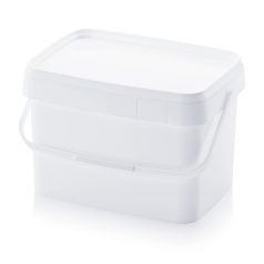 Vödör Fedéllel Négyszögletes, Műanyag fül 20l