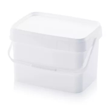 Vödör Fedéllel Négyszögletes, Műanyag fül 20l