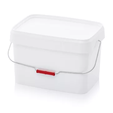   Vödör Fedéllel Négyszögletes, Fém kengyel fogantyúval 20l