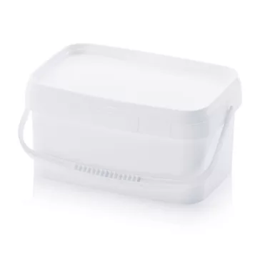 Vödör Fedéllel Négyszögletes, Műanyag fül 3,2l