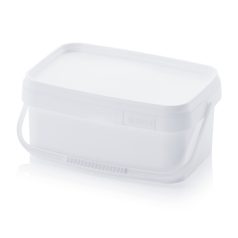 Vödör Fedéllel Négyszögletes, Műanyag fül 4,4l