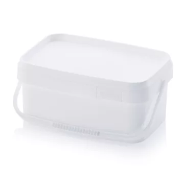 Vödör Fedéllel Négyszögletes, Műanyag fül 4,4l