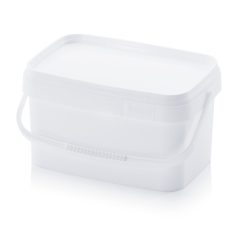 Vödör Fedéllel Négyszögletes, Műanyag fül 5,6l