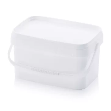 Vödör Fedéllel Négyszögletes, Műanyag fül 5,6l