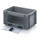 Nyitott tárolódoboz Euro formátumban akrilüveg figyelőablakkal EG SKL 32/17 HG