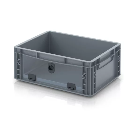 Nyitott tárolódoboz Euro formátumban akrilüveg figyelőablakkal EG SKL 43/17 HG