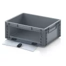 Nyitott tárolódoboz Euro formátumban akrilüveg figyelőablakkal EG SKL 43/17 HG