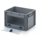 Nyitott tárolódoboz Euro formátumban akrilüveg figyelőablakkal EG SKL 43/27 HG