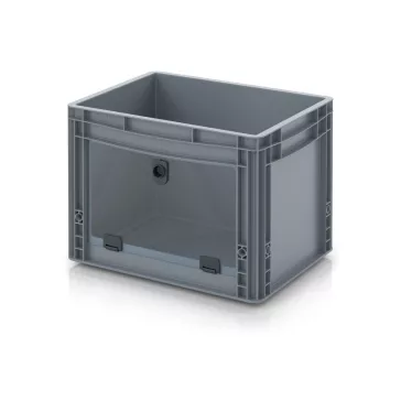   Nyitott tárolódoboz Euro formátumban akrilüveg figyelőablakkal EG SKL 43/32 HG