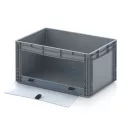 Nyitott tárolódoboz Euro formátumban akrilüveg figyelőablakkal EG SKL 64/32 HG