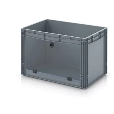   Nyitott tárolódoboz Euro formátumban akrilüveg figyelőablakkal EG SKL 64/42 HG