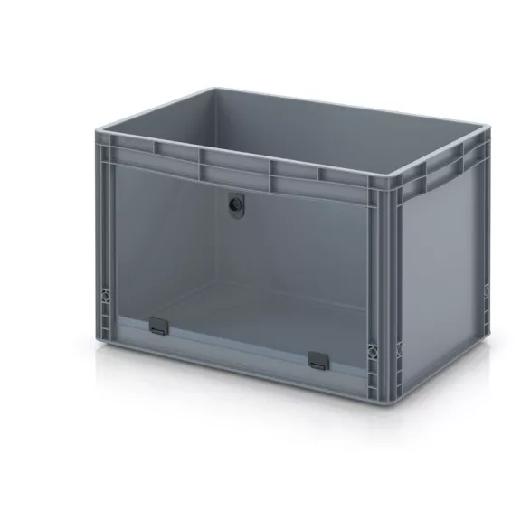 Nyitott tárolódoboz Euro formátumban akrilüveg figyelőablakkal EG SKL 64/42 HG