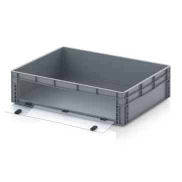   Nyitott tárolódoboz Euro formátumban akrilüveg figyelőablakkal EG SKL 86/22 HG