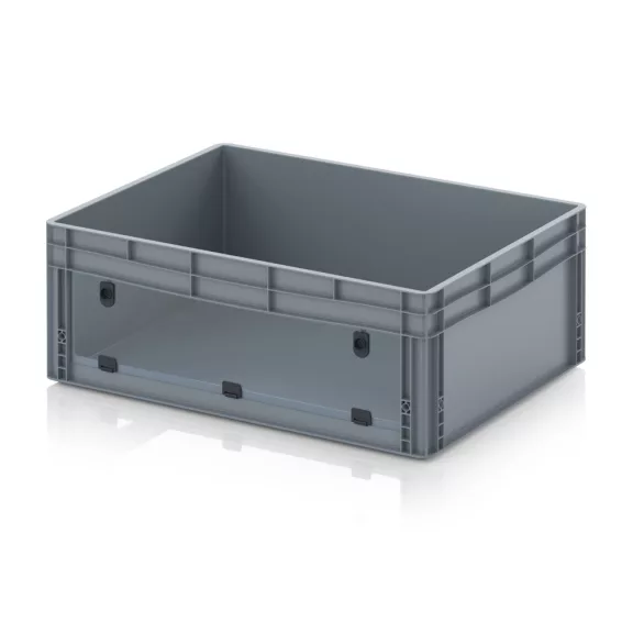 Nyitott tárolódoboz Euro formátumban akrilüveg figyelőablakkal EG SKL 86/32 HG