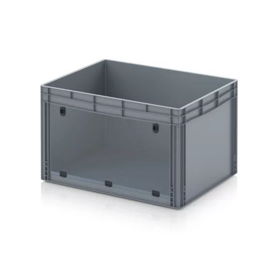 Nyitott tárolódoboz Euro formátumban akrilüveg figyelőablakkal EG SKL 86/52 HG