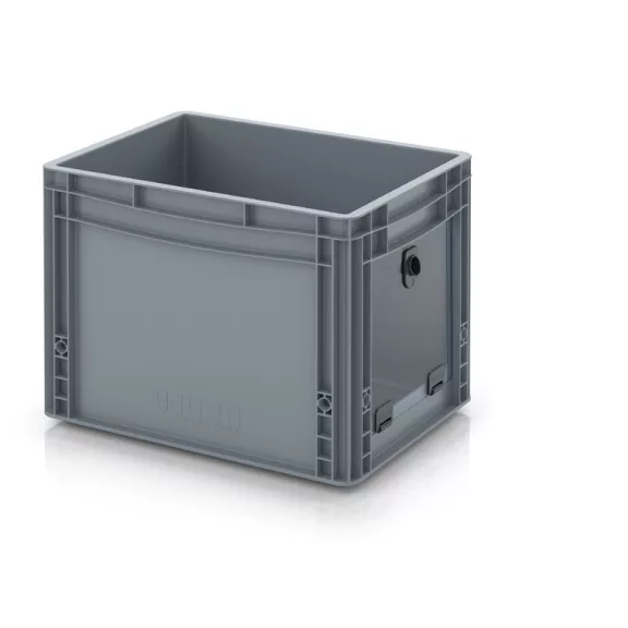 Nyitott tárolódoboz Euro formátumban akrilüveg figyelőablakkal EG SKS 43/32 HG