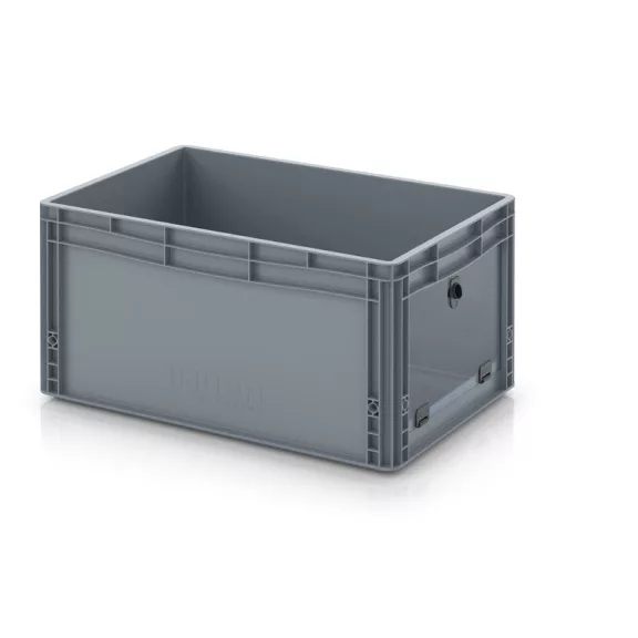 Nyitott tárolódoboz Euro formátumban akrilüveg figyelőablakkal EG SKS 64/32 HG