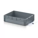 Nyitott tárolódoboz Euro formátumban akrilüveg figyelőablakkal EG SKS 86/22 HG