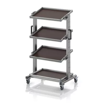   Rendszerkocsi 60 x 40 Euro ládához, magasság 134 cm, dönthető EG SWN 134 64 U