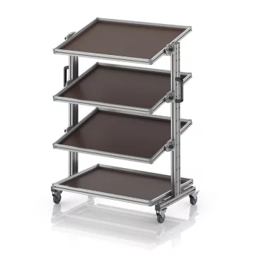   Rendszerkocsi 80 x 60 Euro ládához, magasság 134 cm, dönthető EG SWN 134 86 U