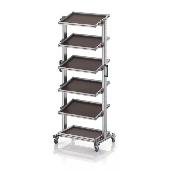 Rendszerkocsi 60 x 40 Euro ládához, magasság 200 cm, dönthető EG SWN 200 64 U