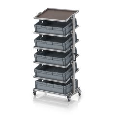   Rendszerkocsi 80 x 60 Euro ládához, magasság 200 cm, dönthető EG SWN 200 8622