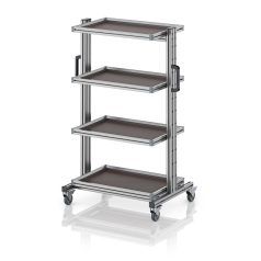   Rendszerkocsi 60 x 40 Euro ládához, magasság 134 cm, kihúzható sín nélkül EG SW 134-1 64 U