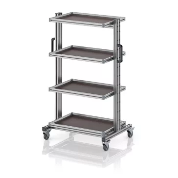   Rendszerkocsi 60 x 40 Euro ládához, magasság 134 cm, kihúzható sín nélkül EG SW 134-1 64 U