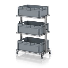   Rendszerkocsi 80 x 60 Euro ládához, magasság 134 cm, kihúzható sín nélkül EG SW 134-1 8632