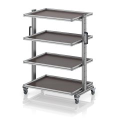   Rendszerkocsi 80 x 60 Euro ládához, magasság 134 cm, kihúzható sín nélkül EG SW 134-1 86 U