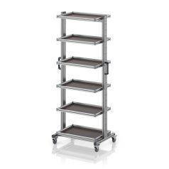   Rendszerkocsi 60 x 40 Euro ládához, magasság 200 cm, kihúzható sín nélkül EG SW 200-1 64 U