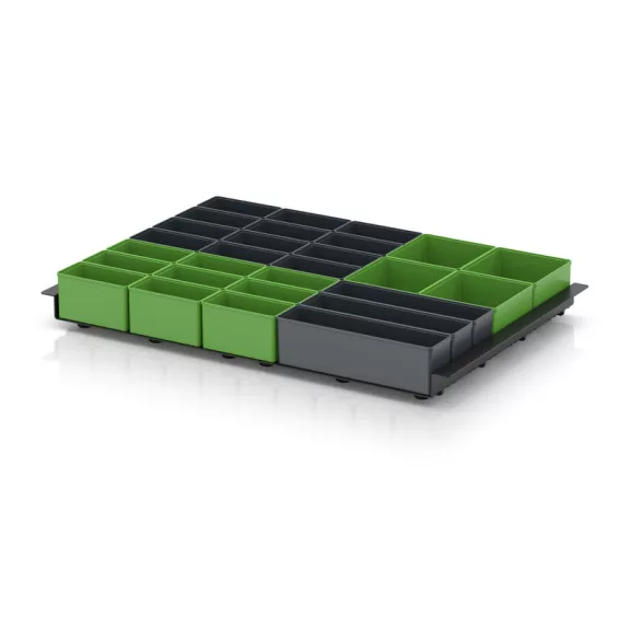 Betétdobozok Euro ládához 60 x 40 cm EG TEK 64 B3 Betétdobozok Euro ládához 60 x 40 cm EG TEK 64 B3