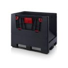 Összecsukható ESD Bigbox 4 Rakodónyílással, 3 Hosszanti talppal, ESD KLK 1208K