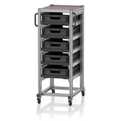   ESD Rendszerkocsi Euro Tárolóládahoz 60 x 40 Magasság 134 cm ESD SE 134 6412.2