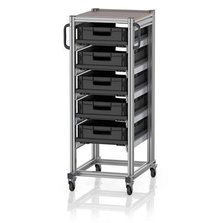 ESD Rendszerkocsi Euro Tárolóládahoz 60 x 40 Magasság 134 cm ESD SE 134 6412.2