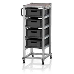   ESD Rendszerkocsi Euro Tárolóládahoz 60 x 40 Magasság 134 cm ESD SE 134 6417.2