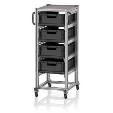  ESD Rendszerkocsi Euro Tárolóládahoz 60 x 40 Magasság 134 cm ESD SE 134 6417.2