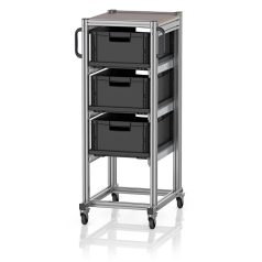   ESD Rendszerkocsi Euro Tárolóládahoz 60 x 40 Magasság 134 cm ESD SE 134 6422.2