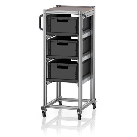 ESD Rendszerkocsi Euro Tárolóládahoz 60 x 40 Magasság 134 cm ESD SE 134 6422.2